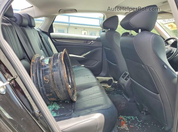 1HGCV3F90JA011583 2018 HONDA ACCORD Black Vista de los asientos traseros