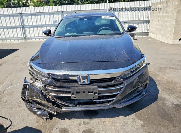 1HGCV3F90NA040202 2022 HONDA ACCORD Black Widok z przodu