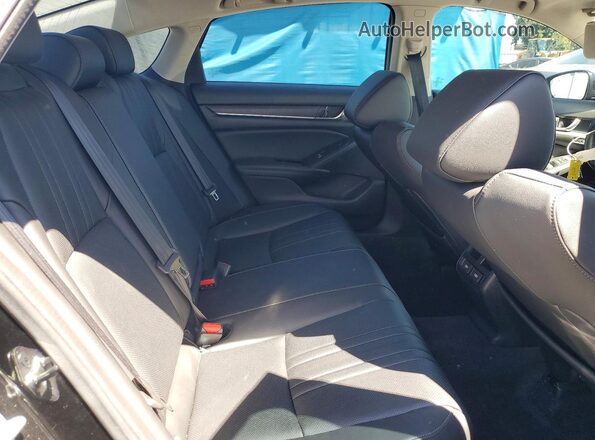 1HGCV3F90NA040202 2022 HONDA ACCORD Black Widok tylnych siedzeń