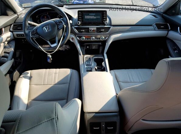 1HGCV3F91KA018110 2019 HONDA ACCORD Blue Vista del salpicadero