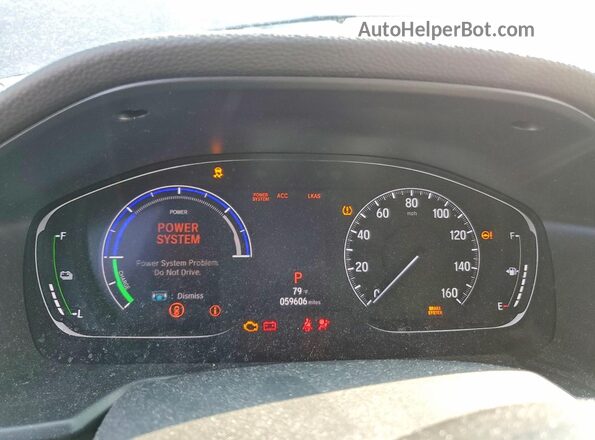1HGCV3F91KA018110 2019 HONDA ACCORD Blue Vista del cuadro de instrumentos