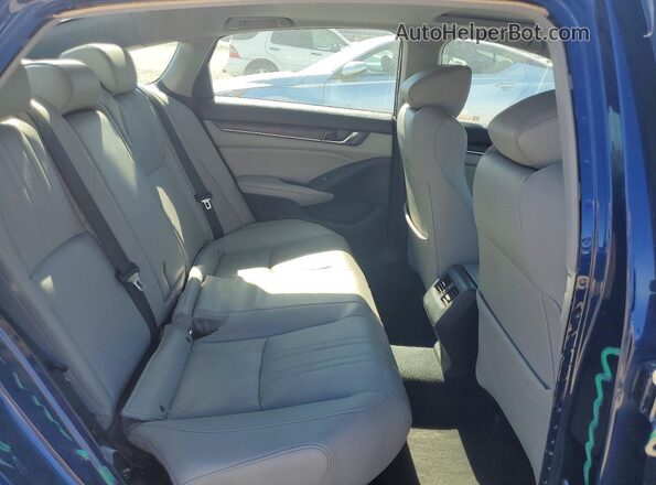 1HGCV3F92KA010775 2019 HONDA ACCORD Синий Вид задних сидений