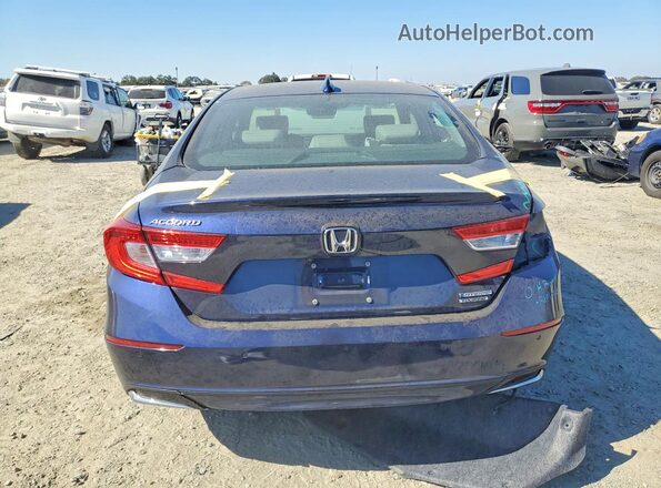 1HGCV3F92KA010775 2019 HONDA ACCORD Синий Вид сзади