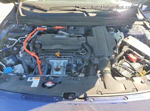 1HGCV3F92KA010775 2019 HONDA ACCORD Синий Вид задней части салона