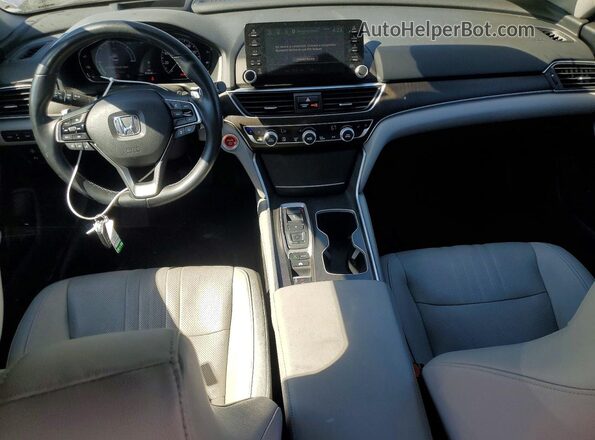 1HGCV3F92KA010775 2019 HONDA ACCORD Синий Вид панели приборов