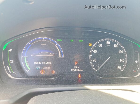 1HGCV3F92KA010775 2019 HONDA ACCORD Синий Вид щитка приборов