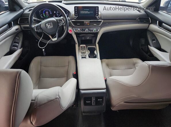 1HGCV3F92LA011443 2020 HONDA ACCORD Blue Вид панелі приладів