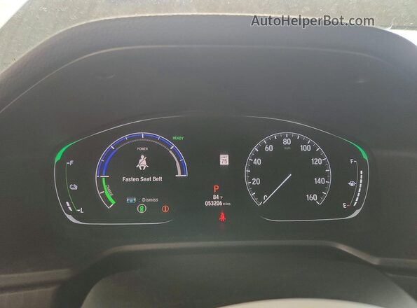 1HGCV3F92LA011443 2020 HONDA ACCORD Blue Вид щитка приладів