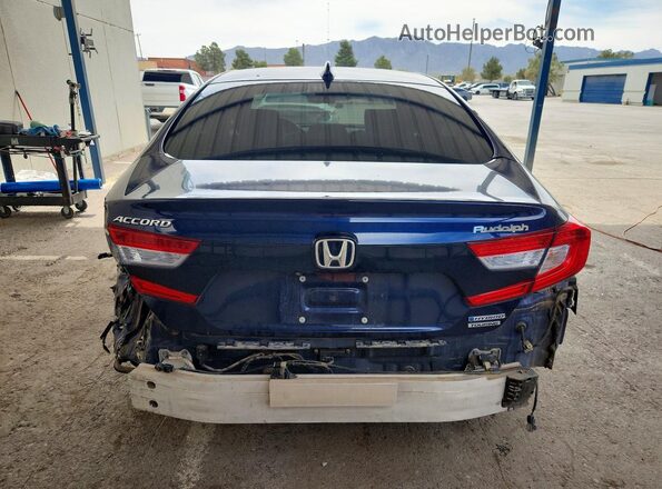 1HGCV3F92LA011443 2020 HONDA ACCORD Blue Вид ззаду
