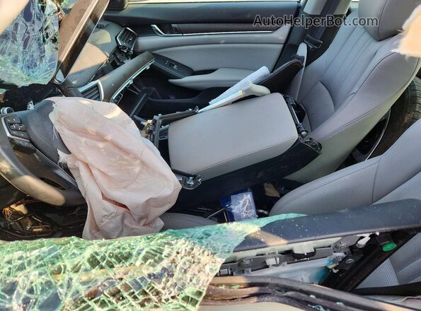 1HGCV3F93KA011787 2019 HONDA ACCORD Серебряный Вид салона спереди