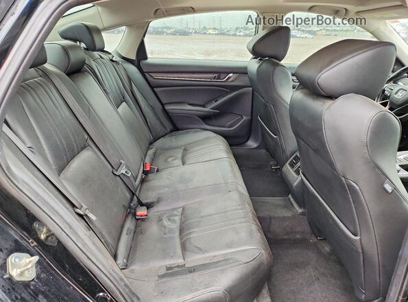 1HGCV3F93KA021543 2019 HONDA ACCORD Черный Вид задних сидений
