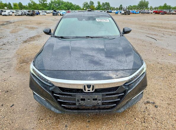 1HGCV3F93KA021543 2019 HONDA ACCORD Черный Вид спереди