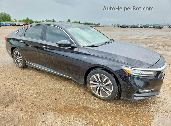 1HGCV3F93KA021543 2019 HONDA ACCORD Черный Передняя правая четверть