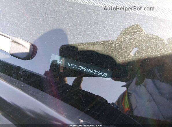 1HGCV3F93NA015598 2022 HONDA ACCORD Red Engine compartment view