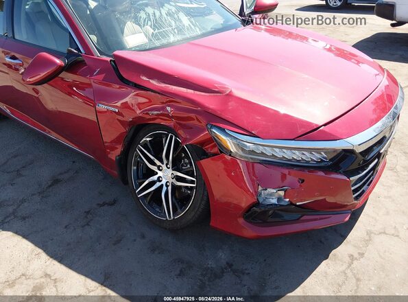 1HGCV3F93NA015598 2022 HONDA ACCORD Red Front view