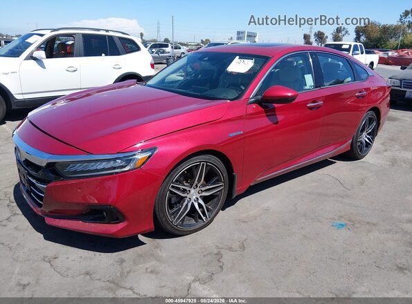 1HGCV3F93NA015598 2022 HONDA ACCORD Red Front left