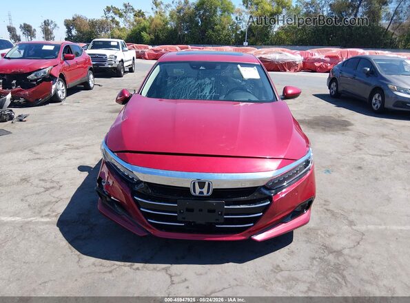 1HGCV3F93NA015598 2022 HONDA ACCORD Red Instrument cluster view