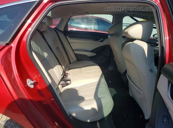 1HGCV3F94JA007469 2018 HONDA ACCORD Red Vista de los asientos traseros