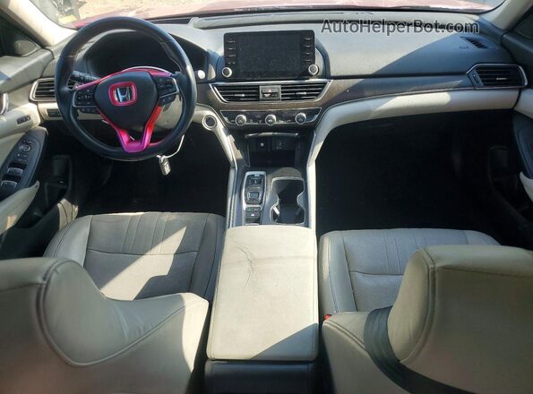 1HGCV3F94JA007469 2018 HONDA ACCORD Red Vista del salpicadero