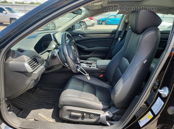 1HGCV3F94NA022091 2022 HONDA ACCORD Черный Вид салона спереди