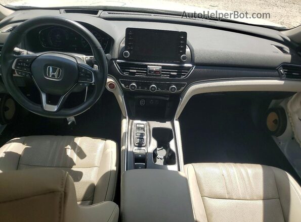 1HGCV3F95MA000762 2021 HONDA ACCORD White Widok deski rozdzielczej