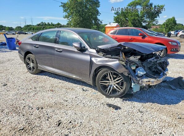 1HGCV3F95MA023264 2021 HONDA ACCORD Gray Delantero derecho