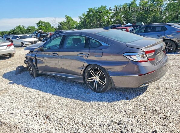 1HGCV3F95MA023264 2021 HONDA ACCORD Gray Trasero izquierdo