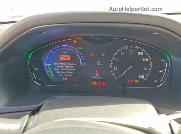 1HGCV3F95NA031298 2022 HONDA ACCORD White Vista del cuadro de instrumentos