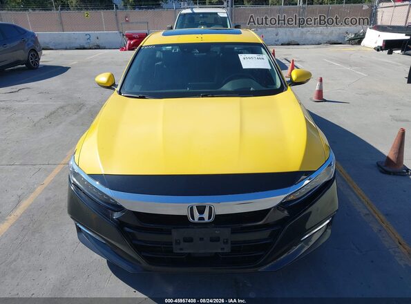 1HGCV3F96KA013436 2019 HONDA ACCORD Yellow Вид щитка приладів