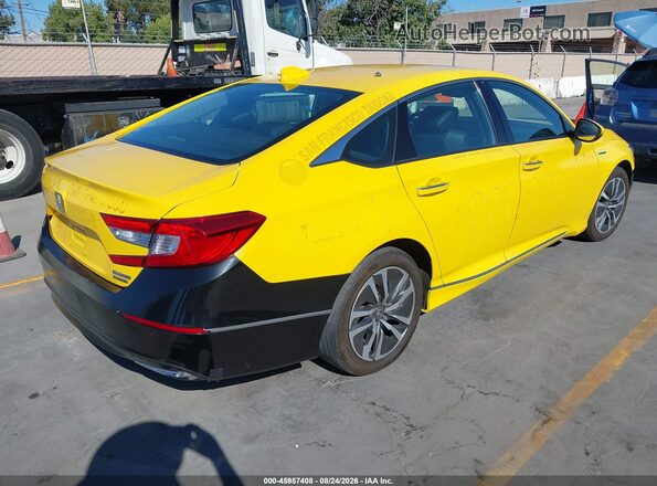 1HGCV3F96KA013436 2019 HONDA ACCORD Yellow Задня права чверть