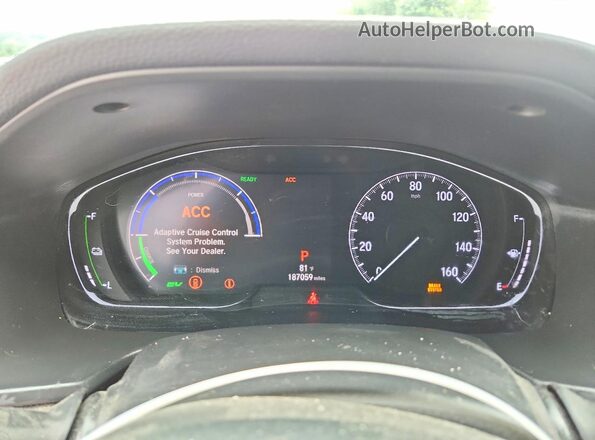 1HGCV3F99KA006853 2019 HONDA ACCORD White Vista del cuadro de instrumentos