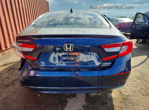 1HGCV3F9XJA800355 2018 HONDA ACCORD Blue უკანა ხედი