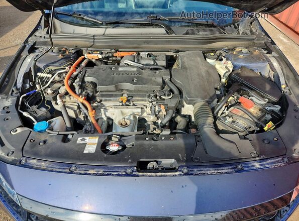 1HGCV3F9XJA800355 2018 HONDA ACCORD Blue უკანა სალონის ხედი