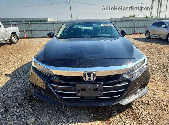 1HGCV3F9XMA010784 2021 HONDA ACCORD Black Widok z przodu