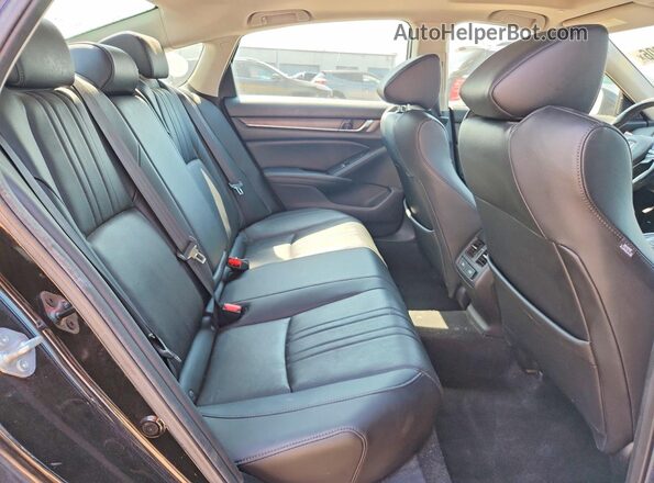 1HGCV3F9XMA010784 2021 HONDA ACCORD Black Widok tylnych siedzeń