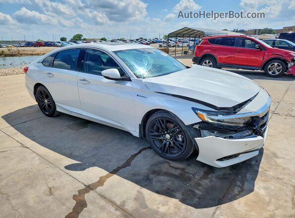 1HGCV3F9XMA016391 2021 HONDA ACCORD Белый Передняя правая четверть