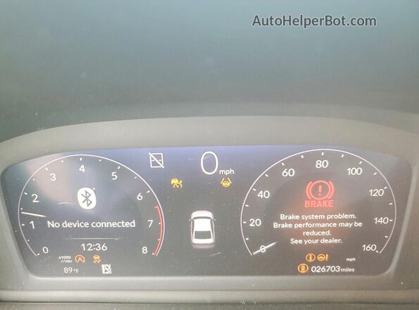 1HGCY1F22PA014394 2023 HONDA ACCORD White Vista del cuadro de instrumentos