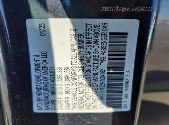 1HGCY1F25PA004362 2023 HONDA ACCORD Charcoal Engine compartment view