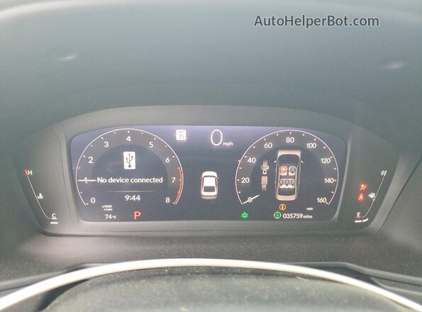 1HGCY1F2XPA020833 2023 HONDA ACCORD Maroon Vista del cuadro de instrumentos