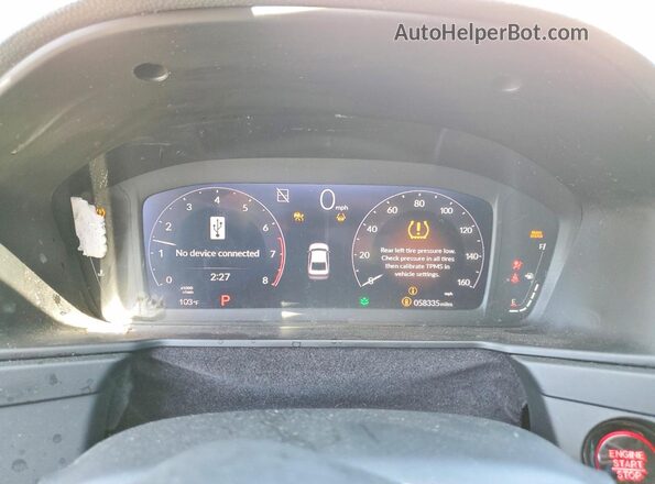 1HGCY1F2XRA012895 2024 HONDA ACCORD White Instrument cluster view