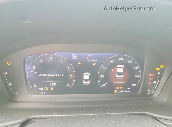 1HGCY1F32RA080228 2024 HONDA ACCORD Blue Вид щитка приладів