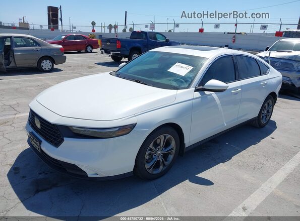 1HGCY1F34PA017922 2023 HONDA ACCORD White წინა მარცხენა ხედი სამი მეოთხედიდან