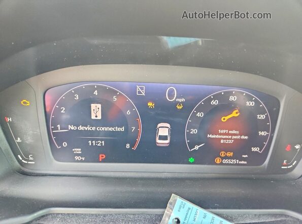 1HGCY1F36PA059489 2023 HONDA ACCORD Black ხელსაწყოთა პანელის ხედი