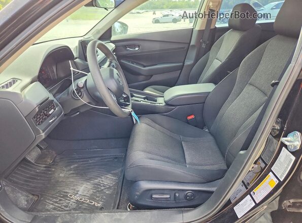 1HGCY1F36PA059489 2023 HONDA ACCORD Black წინა სალონის ხედი
