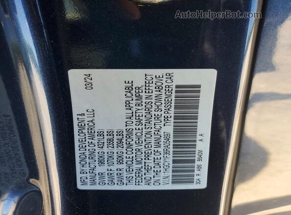 1HGCY1F36RA054697 2024 HONDA ACCORD Charcoal Widok komory silnika
