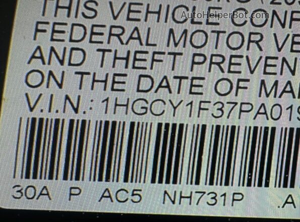 1HGCY1F37PA019891 2023 HONDA ACCORD Black Vista del compartimento del motor