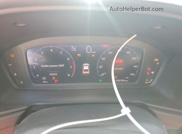1HGCY1F39RA001797 2024 HONDA ACCORD White Widok zestawu wskaźników