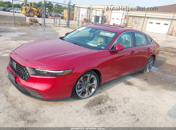 1HGCY1F3XRA005907 2024 HONDA ACCORD Red Առջևի ձախ երեք քառորդ տեսարան