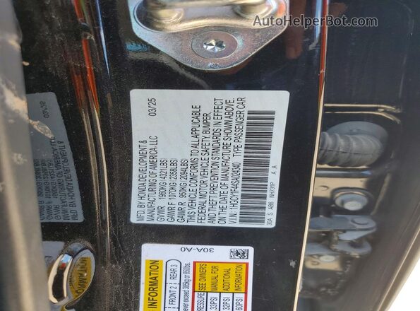 1HGCY1F44SA024340 2025 HONDA ACCORD Black Engine compartment view