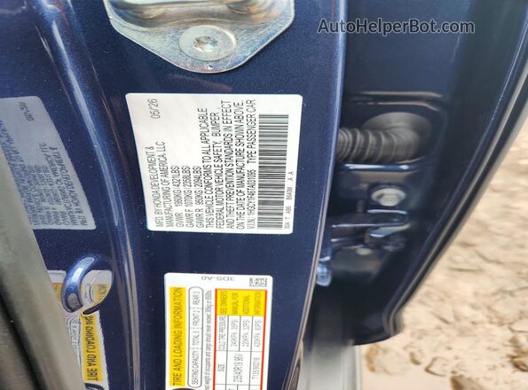 1HGCY1F46TA031095 2026 HONDA ACCORD Blue ძრავის განყოფილების ხედი